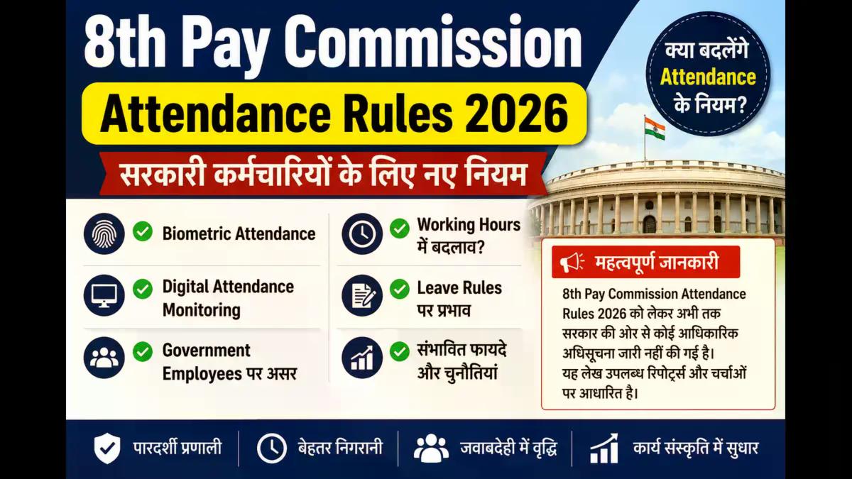 8th Pay Commission Attendance Rules 2026: नए नियम क्या हैं?