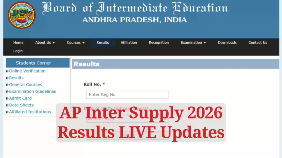 AP Inter Supplementary Results 2026 Live Updates: BIEAP 1st & 2nd Year Supply Results, Betterment Results Direct Link
